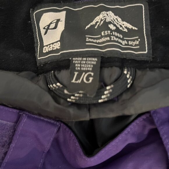 Orage Woman's Prime 10 Purple Outdoor Winter Ski open day Pants Sz Lr - Picture 7 of 11